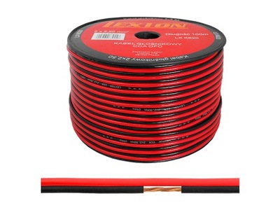 Kabel głośnikowy LEXTON 2x2.50 CCA czarno/czerwony