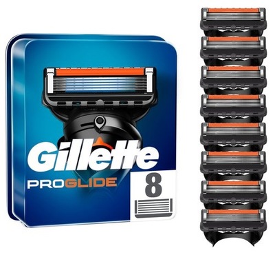 Gillette Fusion Proglide wkłady 8szt imp UK usz-pu