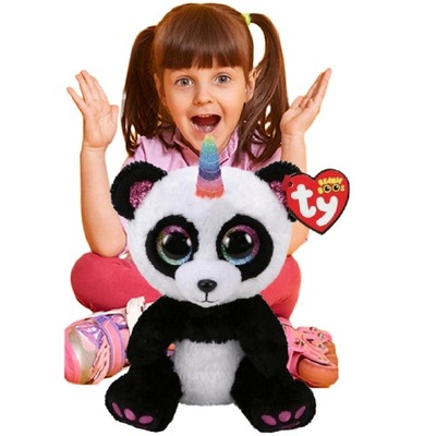 Maskotka TY Beanie Boos Paris Panda z Rogiem 15 cm