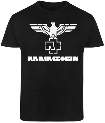 T-SHIRT MĘSKI RAMMSTEIN DLA FANA Z NADRUKIEM KOSZULKA CZARNA R-M A529