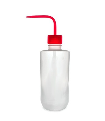 Tryskawka myjka płuczka z LDPE z czerwoną nasadką 1000 ml