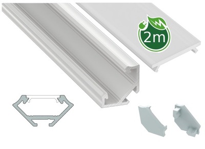 Profil LED aluminiowy biały Worthy-C +Klosz 2m