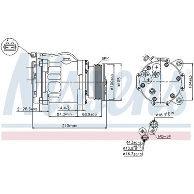 COMPRESSEUR CONDITIONNEMENT D'AIR NISSENS 89088 - milautoparts-fr.ukrlive.com