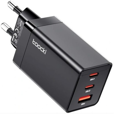 SZYBKA ŁADOWARKA 67W 3x USB USB-A 2x USB-C QC4.0 + PD3 GaN ZASILACZ TOOCKI