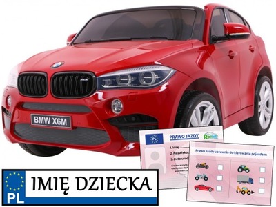 2 osobowe AUTO NA AKUMULATOR BMW X6M pilot dla rodzica WERSJA LAKIEROWANA