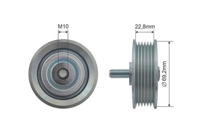 ROLLO TENSOR CORREA WIELOROWKOWEG HYUNDAI GRAND SANTA F IX35 SANTA F II S  