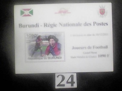 Sport , piłka nożna ,L.Messi , Burundi MNH