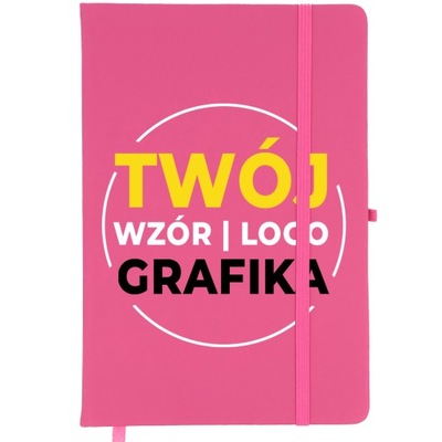 Notes RÓŻOWY Linia A5 TWOJE LOGO GRAFIKA ZDJĘCIE