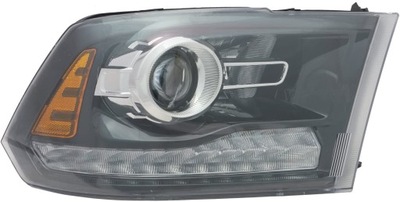 Dodge ram 2013-2018 лампа передняя линза с led правая czarna eagle фото №1