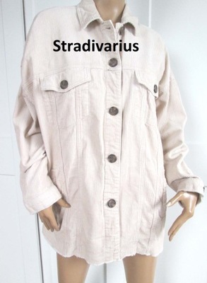 Stradivarius koszulowa kurtka oversize sztruks M L 38 40