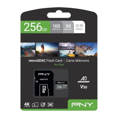 PNY Pamięć MicroSDXC 256GB P-SDU256V31100PRO-GE