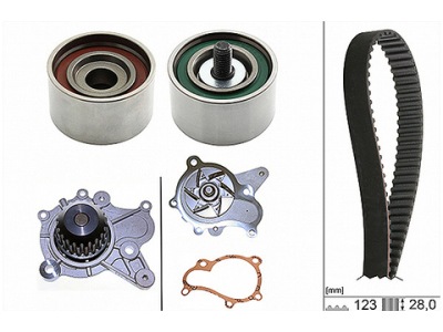 Ina 530 0502 30 насос водяная + набор ремень распределительного вала фото №1