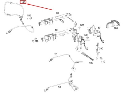 Mb gle w167 передня частина правий brake знос indicator проводка a1675408142 фото №1