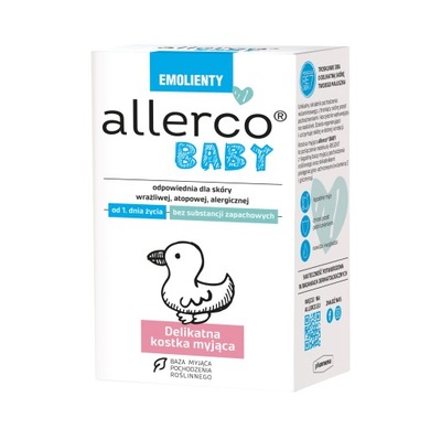 Delikatna kostka myjąca allerco BABY