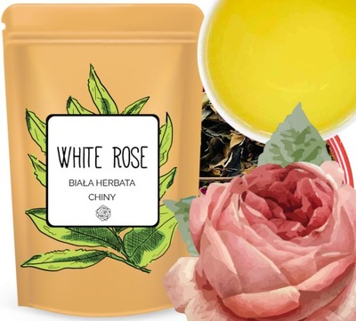 Herbata biała z płatkami róży delikatna piwonia