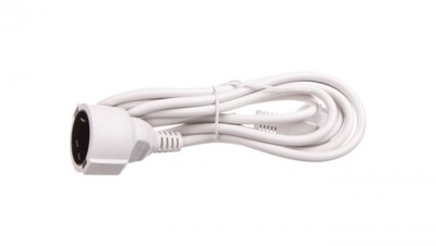 Kabel przedłużajacy (przedłużacz) 3m biały 1x230V