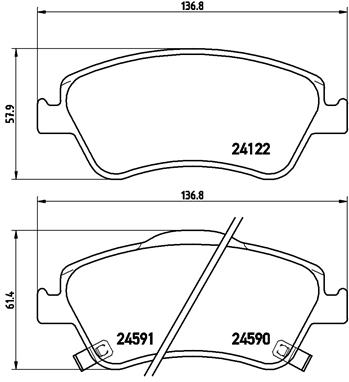 BREMBO P 83 079 КОМПЛЕКТ КОЛОДОК ТОРМОЗНЫХ, ТОРМОЗА TARCZOWE