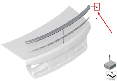 Bmw 7 g11, g12 rear trunk спойлер 8092094 51628092094 фото №1