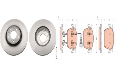 Набір гальмівні диски гальмівні колодки передній. trw vw multivan od 2014r перед фото №1