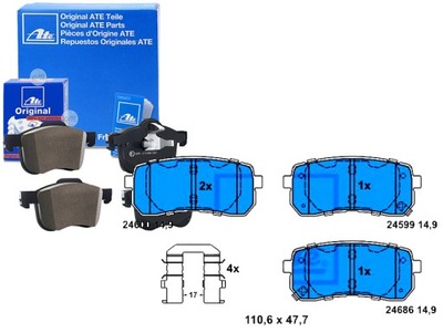Ate гальмівні колодки гальмівні kia carnival ii carnival iii фото №1