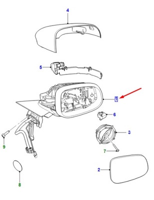 Jaguar i-pace x590 правый сторона wing mirror rhd t4k20355 original фото №1