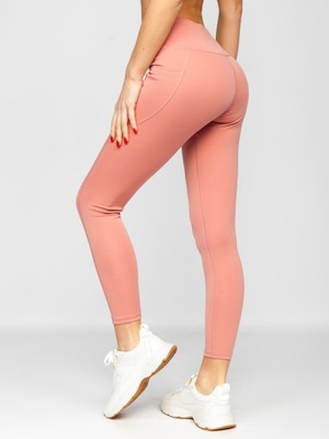 LEGGINSY DAMSKIE JASNORÓŻOWE XL002 DENLEY_M