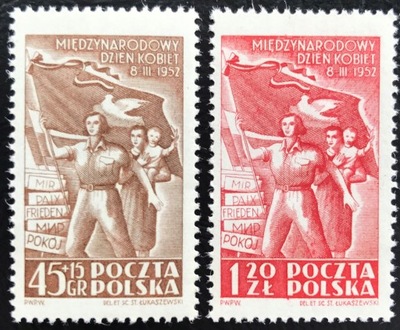 Fi 586-87 ** 1952 - Międzynarodowy Dzień Kobiet