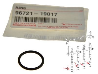 O-RING ORIGINALES BOQUILLA CON TOYOTA 96721-19017  