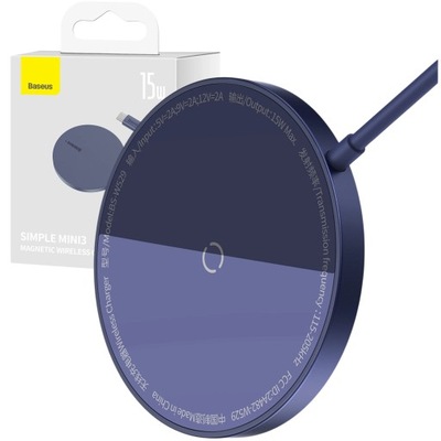 BASEUS ŁADOWARKA BEZPRZEWODOWA MAGNETYCZNA INDUKCYJNA Z MagSafe Qi 15W