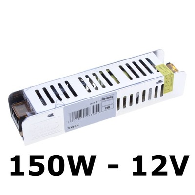 Zasilacz do taśm LED slim 12V meblowy 150W IP20