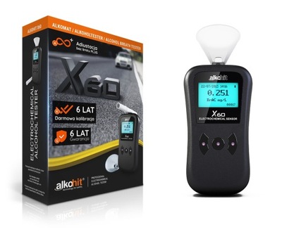 BREATHALYZER ALKOHIT X60 PASYWNY POMIAR LEJEK DO FIRMY  