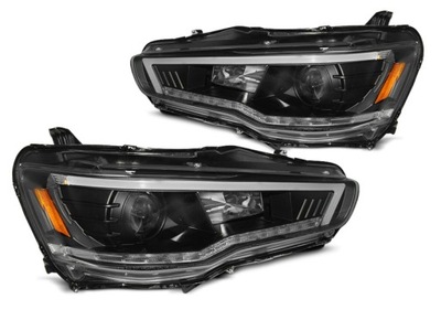 Фари лампи kpl led динамічні тюнінг black mitsubishi lancer viii 8 фото №1