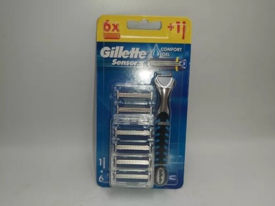 MASZYNKA GILLETTE SENSOR 3, COMFORT GEL + 6 WKŁADÓW