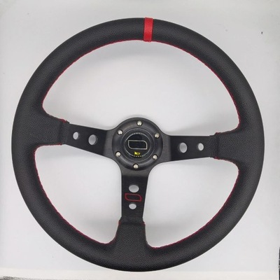 UNIVERSAL 14 INCHES 350MM SUEDE CAR RACING STEERING WHEEL DEEP CORN DRIFT~9593  