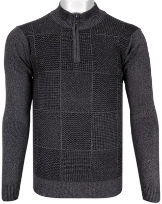 Sweter męski stójka czarny G102 r. XL/XXL