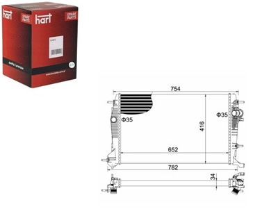 РАДИАТОР RENAULT SCENIC III 08- HART