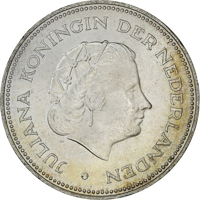 Moneta, Holandia, Juliana, 10 Gulden, 1970, MS(63)