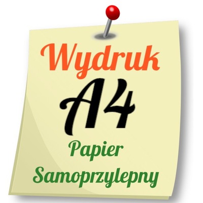 WYDRUK. A4 . PAPIER SAMOPRZYLEPNY 10 SZT. KOLOR