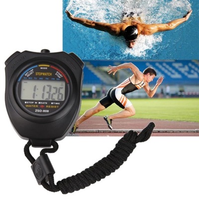 Cyfrowy zegar do biegania chronograf sportowy ze stoperem licznik z paskiem