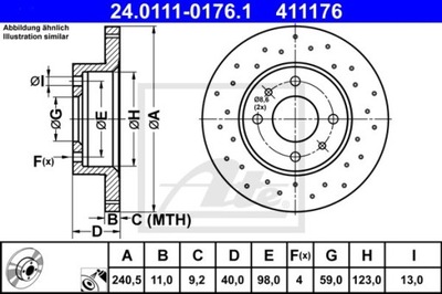 DISKU HAM.TYL FIAT 500 07- 