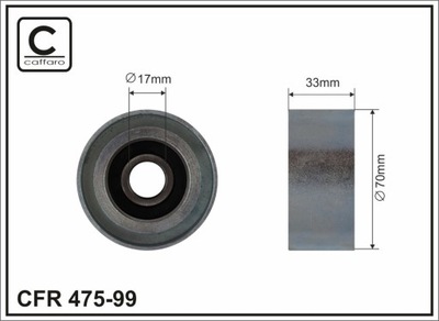 CAFFARO 475-99 ROLLO NAPINACZA, CORREA DE CUÑA MULTICOSTAL  