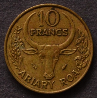 Madagaskar - 10 franków 1988