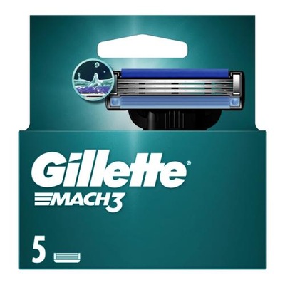 Gillette Mach3 Ostrza wymienne do maszynki do golenia dla mężczyzn, 5 szt.