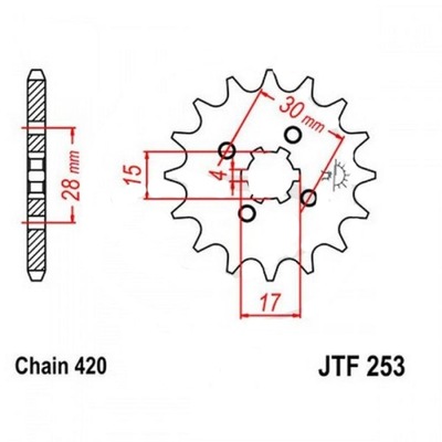 ENGRANAJE PARTE DELANTERA 12Z 420 HONDA MBX MTX MSX NSR MT  