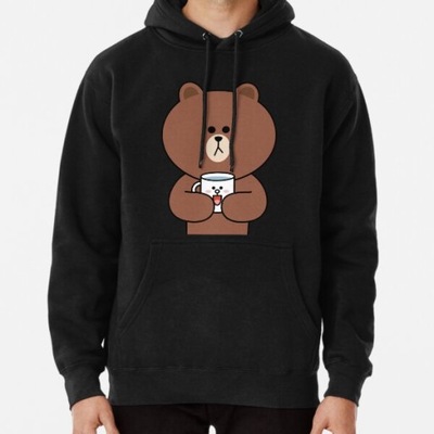 BLUZA Cute brown bear and Cony Pullover Hoodie