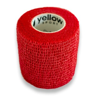 yellowBAND bandaż kohezyjny 5cm x 4,5m; Czerwony