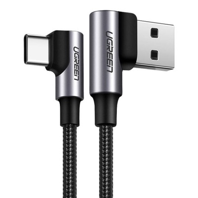 Obiektyw do Kabel USB do USB-C, kątowy UGREEN US176, 3A, 1m (czarny)