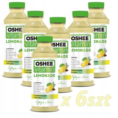 Oshee Vitamin Lemonade Cytryna - Sosna 6 x 555ml
