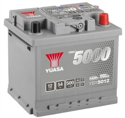 АККУМУЛЯТОР YUASA 54AH 500A YBX5012 DOJ+WYM LDZ