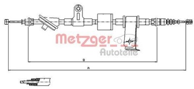 METZGER 12.0101 CIĘGŁO, ТОРМОЗ СТОЯНОЧНИЙ